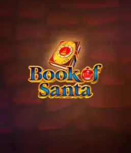 Immerse yourself in the festive spirit with Book of Santa slot by Endorphina, featuring an ornate golden book adorned with Santa's iconic seal. This image conveys the warmth and excitement of Christmas, set against a softly glowing red background. Perfect for holiday season gaming, promising a delightful adventure. 